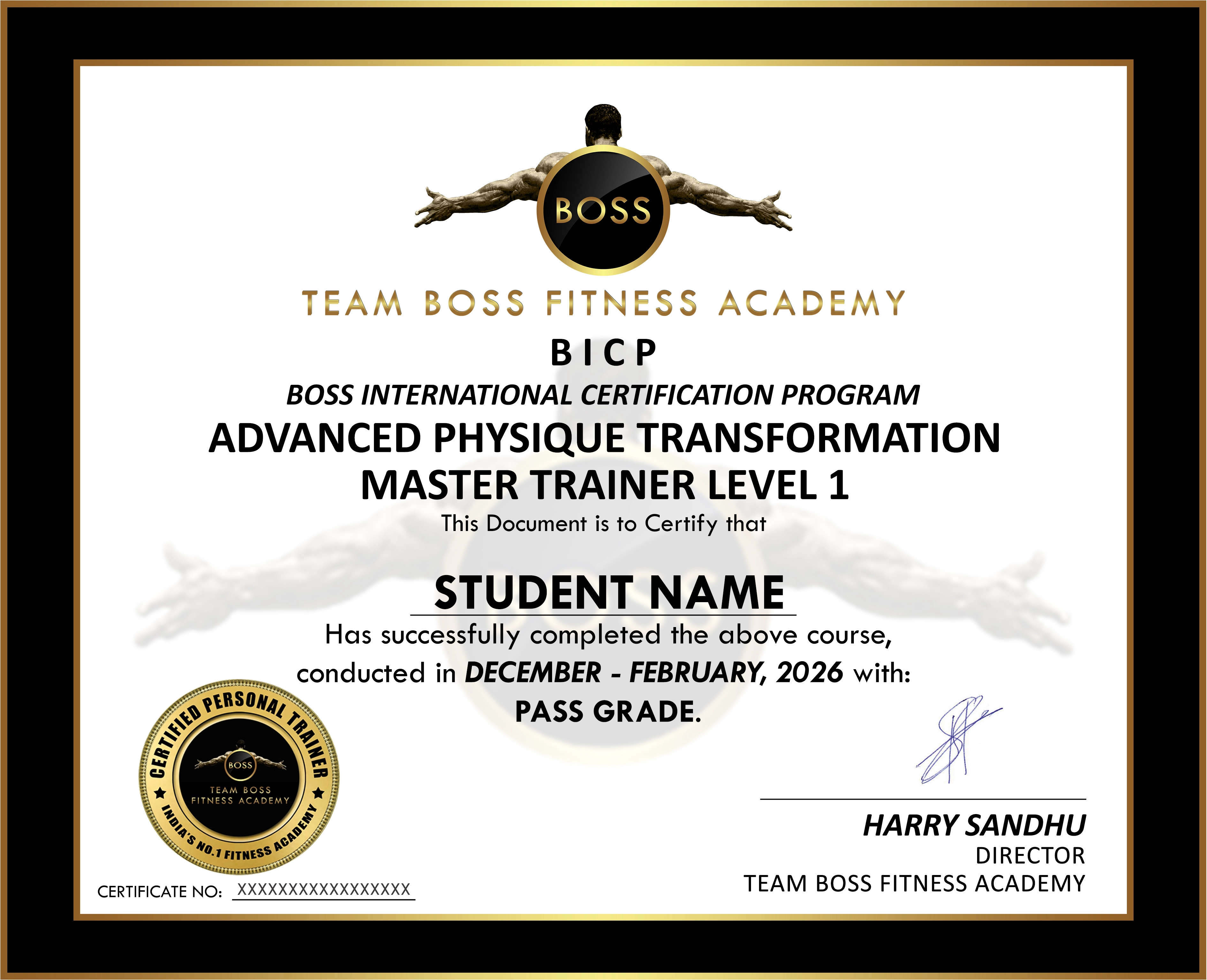 Master Certificate 1